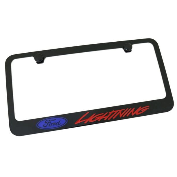 Ford SVT Red Fill Black Metal License Plate Frame Ford SVT Red Fill Black Metal License Plate Frame